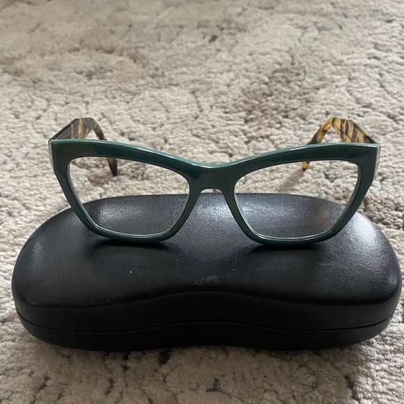 Prada Teal and Tortoise Eyeglasses - Picture 2 of 6